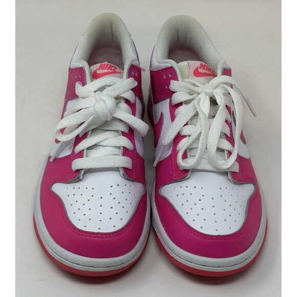 Nike Dunk Low Laser Fuchsia Sneakers 4.5Y Women’s 6 Pink GS Shoes FB9109-102 - Picture 3 of 12